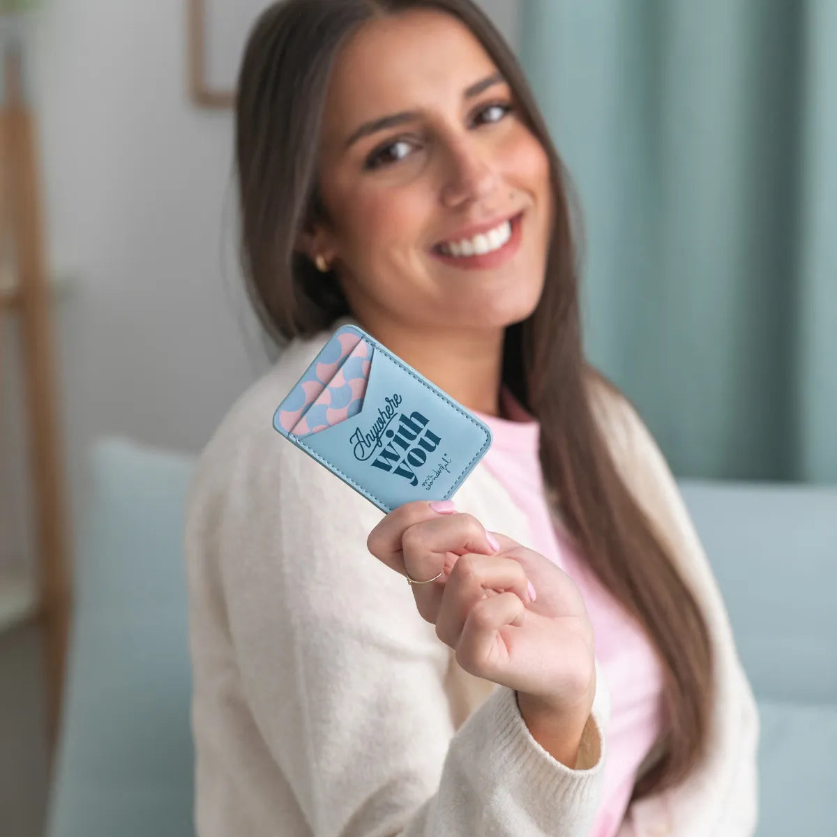 Anywhere With You Adhesive Card Holder – Stick-On Cell Phone Wallet