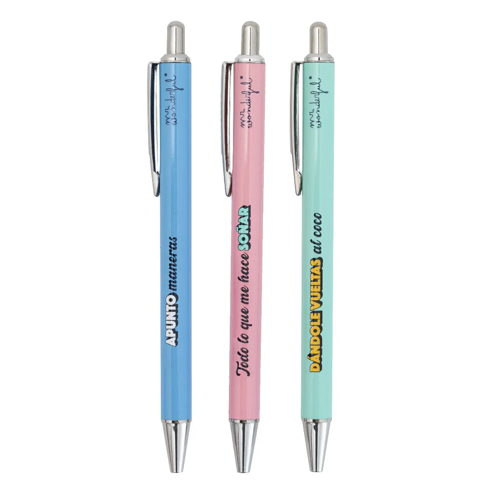 Para Apuntar Alto y Cumplir Sueños Set de 3 Bolígrafos (Pen Set)