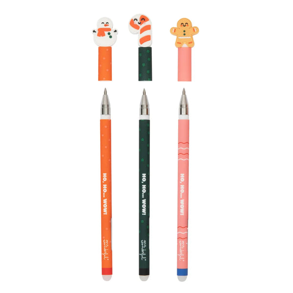 Ho, ho… WOW! 3 Bolis Borrables de Navidad (Erasable Pens)