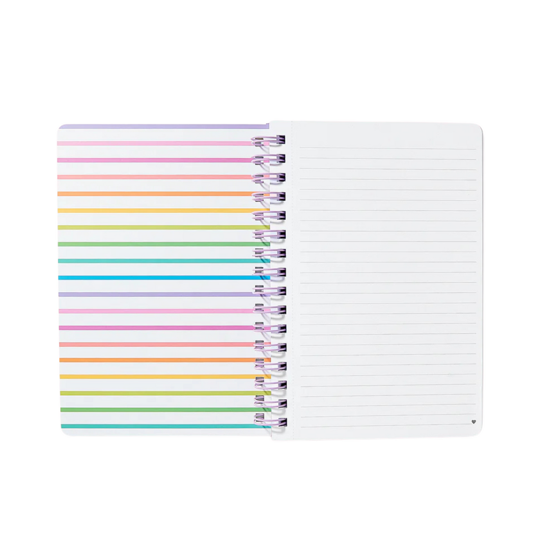 Spiral notebook with teal cover and pink text reading “No One Is You And That Is Your Super Power” – Funky Confetti