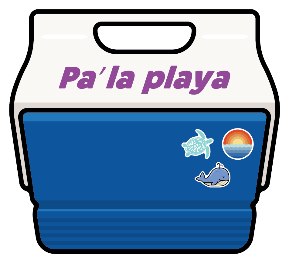 Pa' La Playa Cooler Sticker