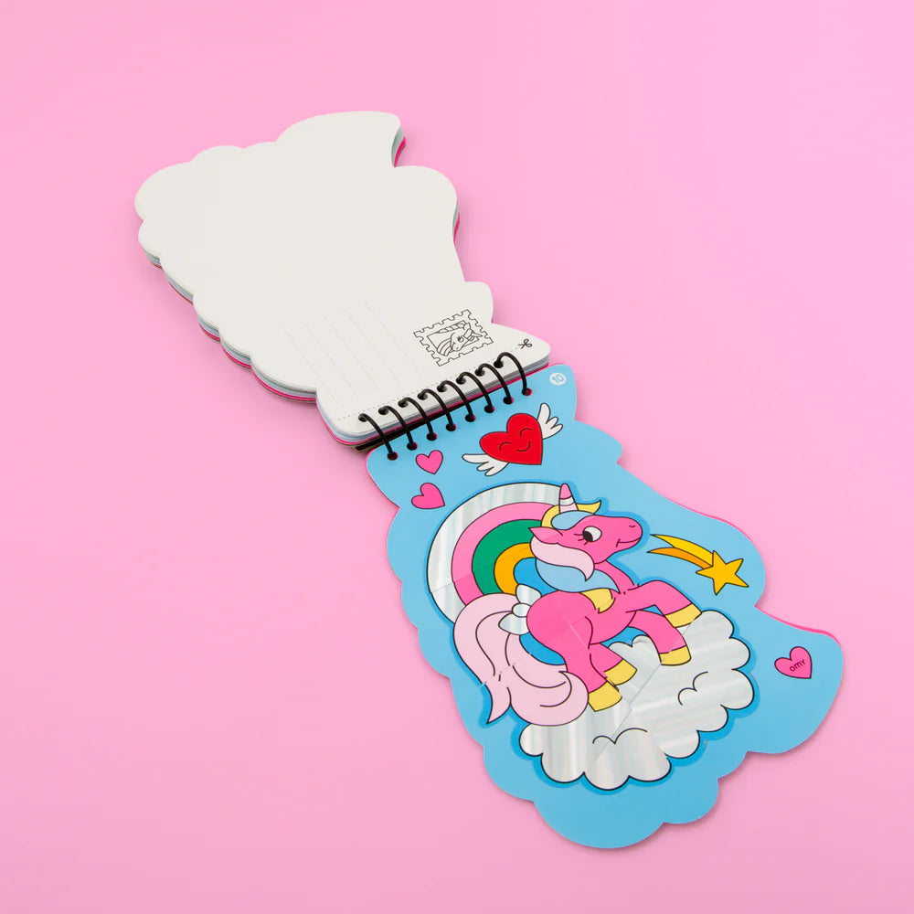 Unicorn Sticker Activity Book with 60 holographic and neon stickers and 10 creative sheets – Funky Confetti