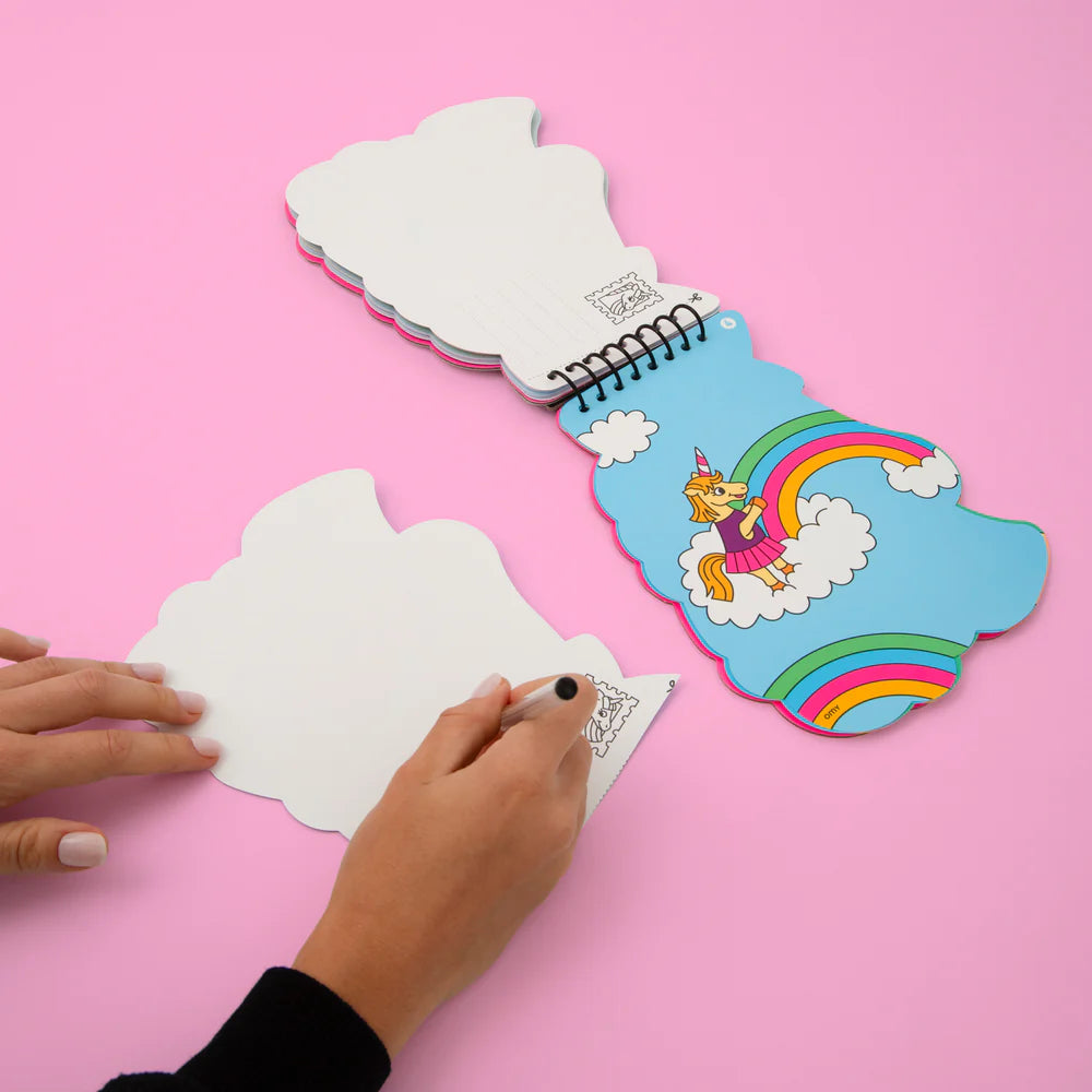 Unicorn Sticker Activity Book with 60 holographic and neon stickers and 10 creative sheets – Funky Confetti