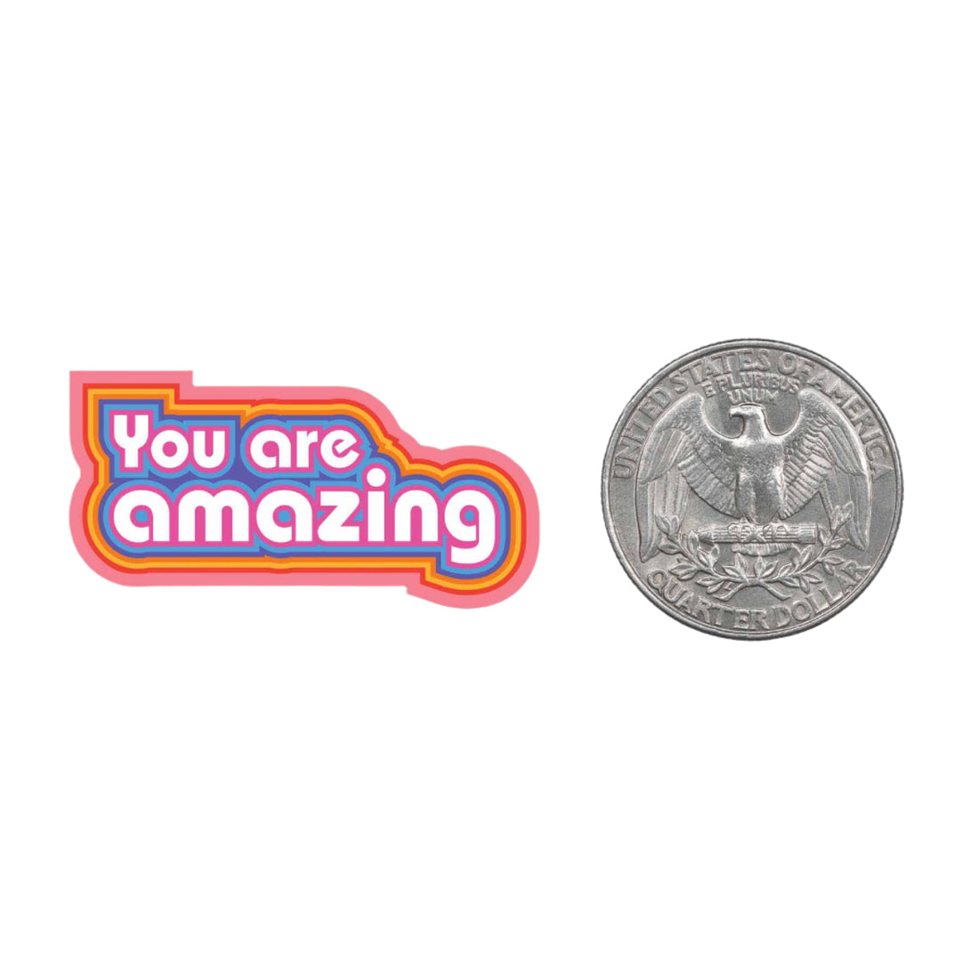 You Are Amazing Mini Sticker with colorful retro design – Funky Confetti