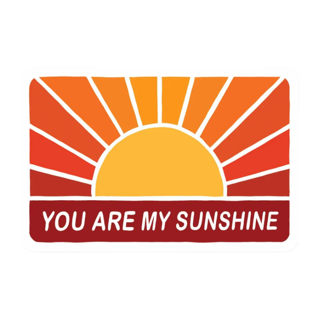 You Are My Sunshine Sticker with retro sunburst design – Funky Confetti