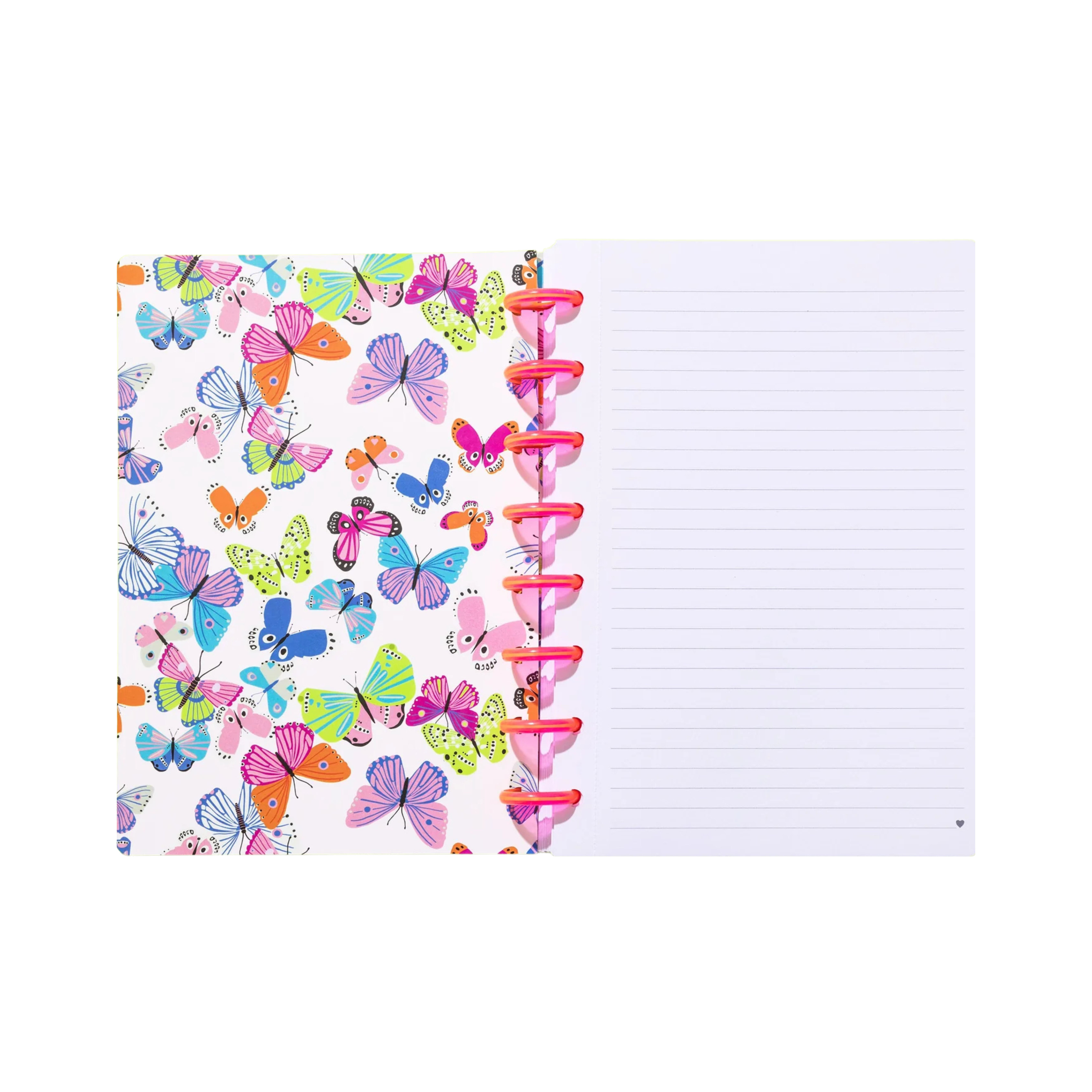 White motivational notebook with “You Got This” in rainbow letters and hot pink disc binding – Funky Confetti