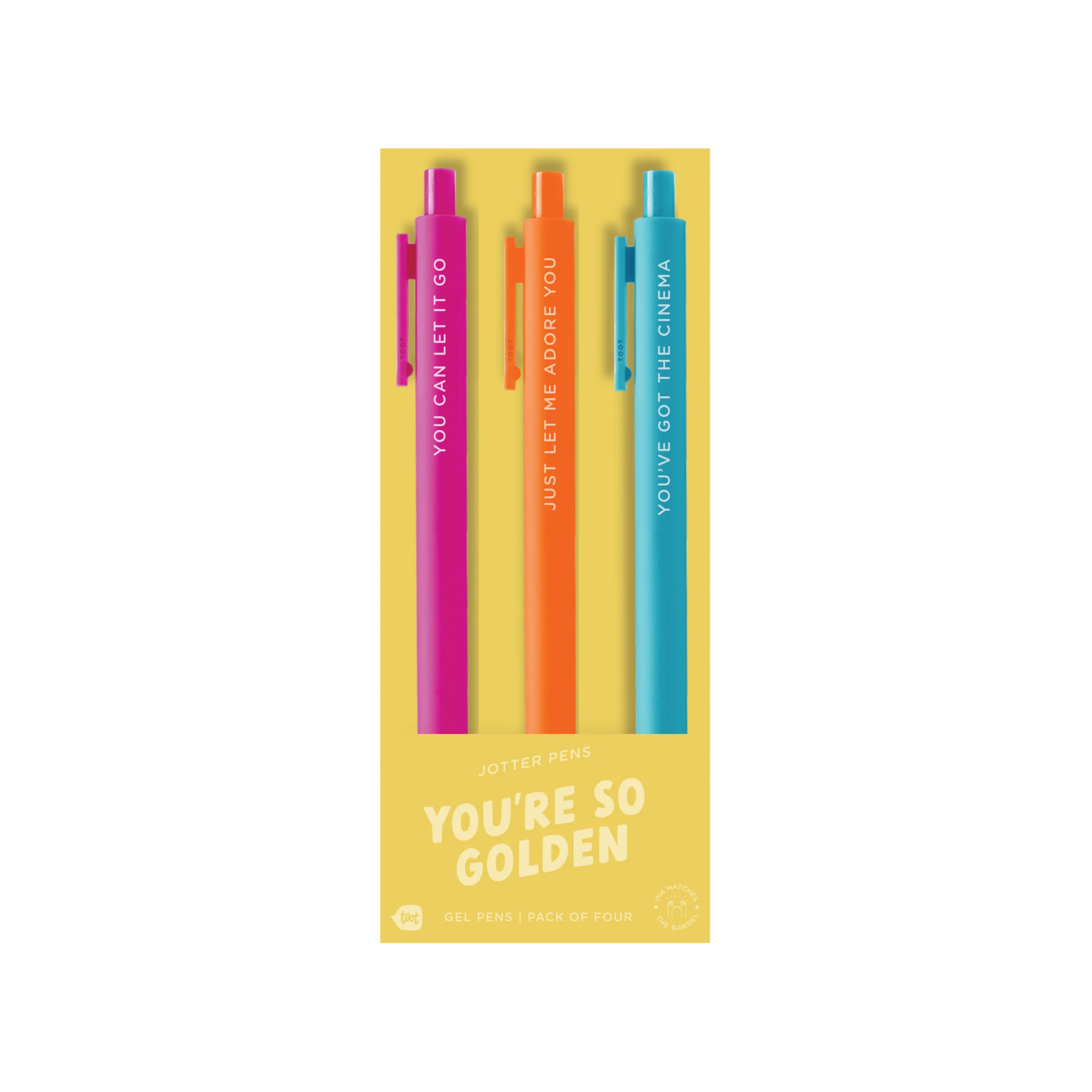 You're So Golden 3-pack gel pen set with lyric quotes – Funky Confetti
