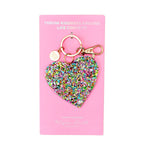 Confetti Acrylic Heart Keychain - Funky Confetti