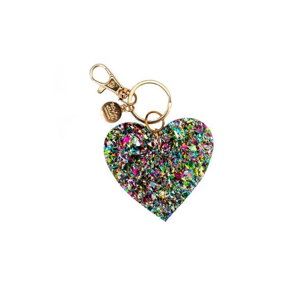 Confetti Acrylic Heart Keychain - Funky Confetti