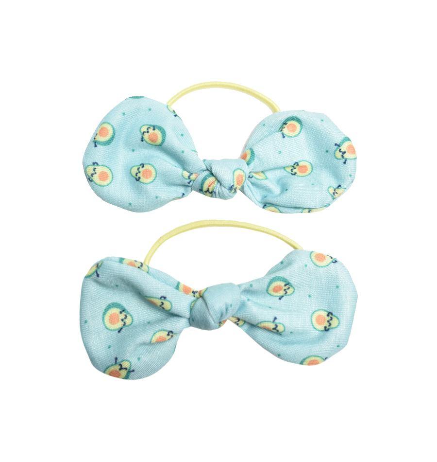 Avocado Bow Hair Ties by Funky Confetti - Featuring Adorable Wonder Avocado with Pretty Bows