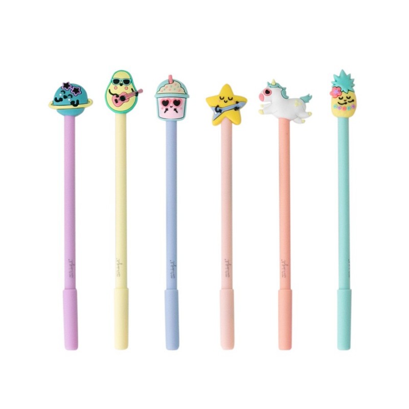 Character Pens - Avocado, Unicorn, Pineapple, Milkshake, Planet, and Star Designs