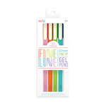 Fine Line Gel Pens set of 6 with 0.7mm tip, perfect for detailed writing and drawing