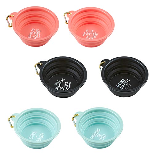 Collapsible Pet Bowls - Funky Confetti