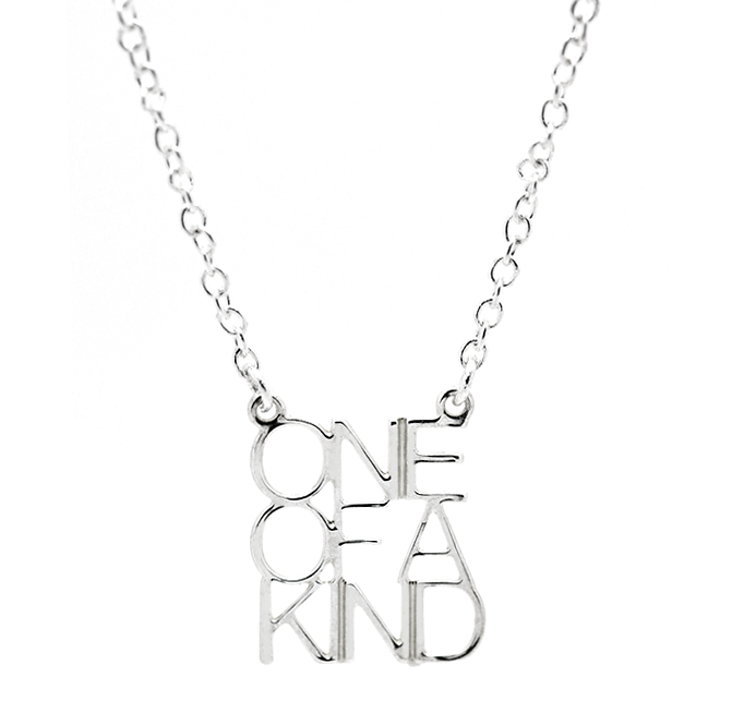 One Of A Kind Silver Necklace - Funky Confetti