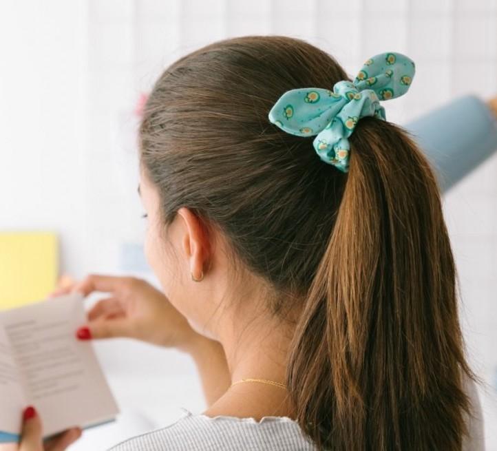 Avocado Bow Scrunchie - Funky Confetti