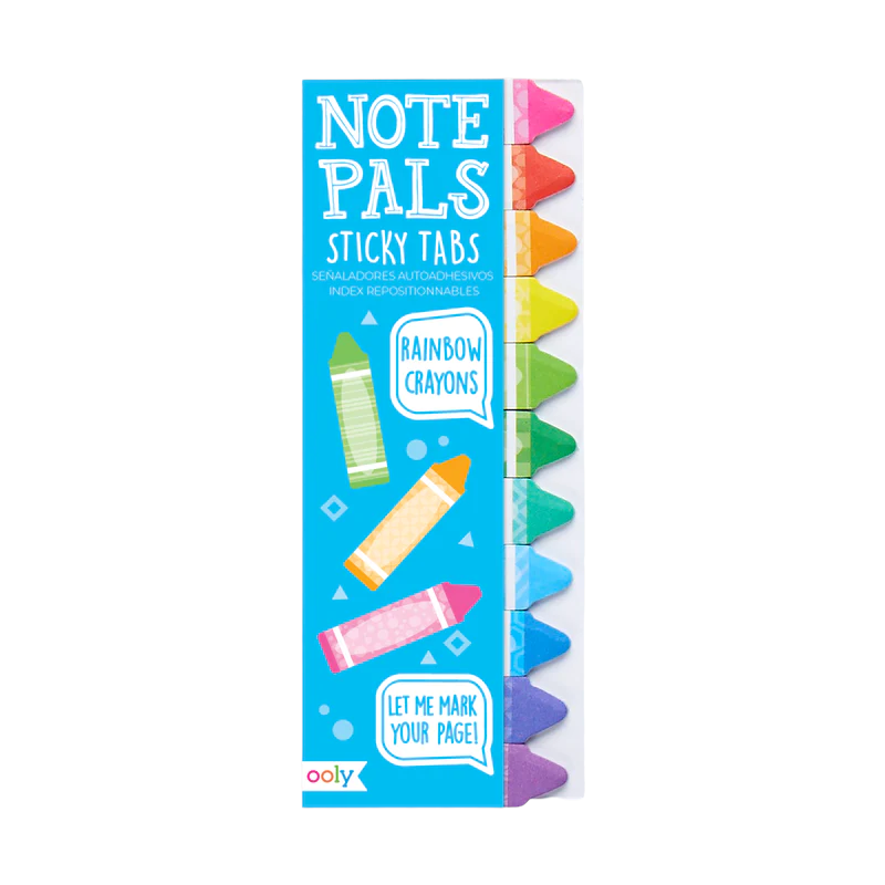 Rainbow Crayons Note Pals Sticky Tabs