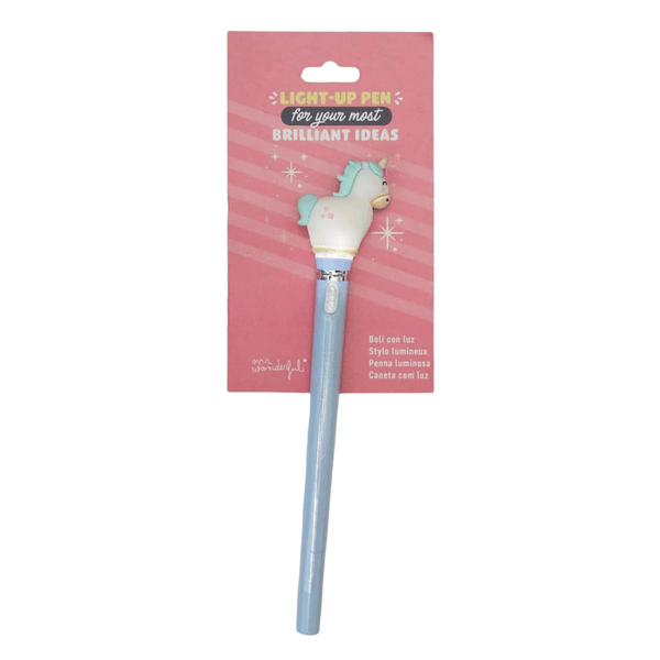 Boli con Luz de Unicornio (Light Up Pen) - Funky Confetti