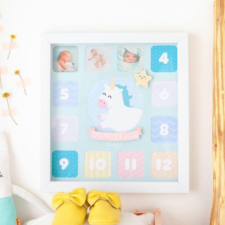 Marco de Fotos Bebé - Mi Primer Añito - Funky Confetti