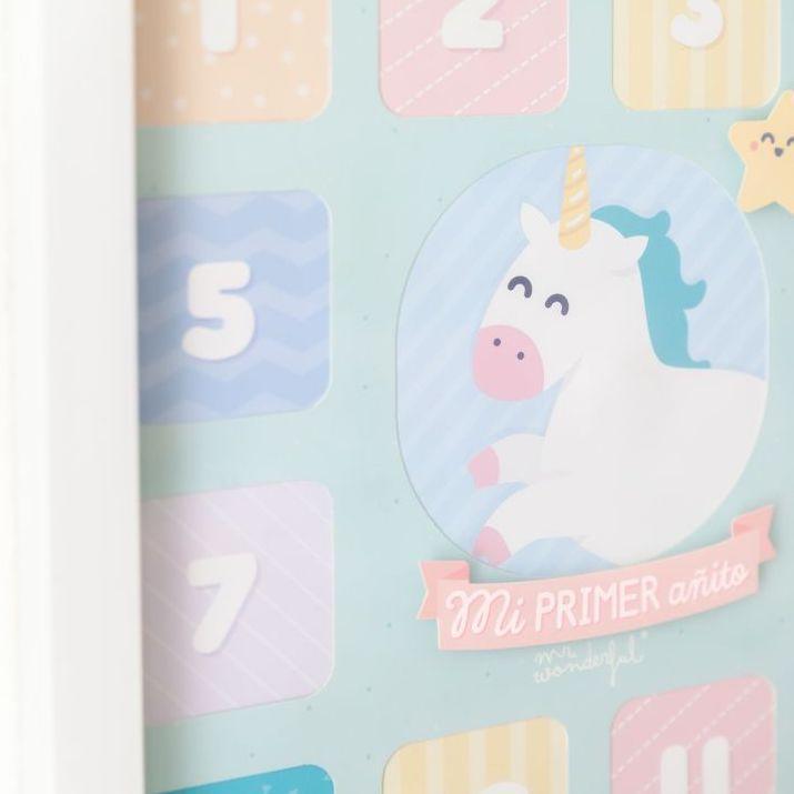 Marco de Fotos Bebé - Mi Primer Añito - Funky Confetti