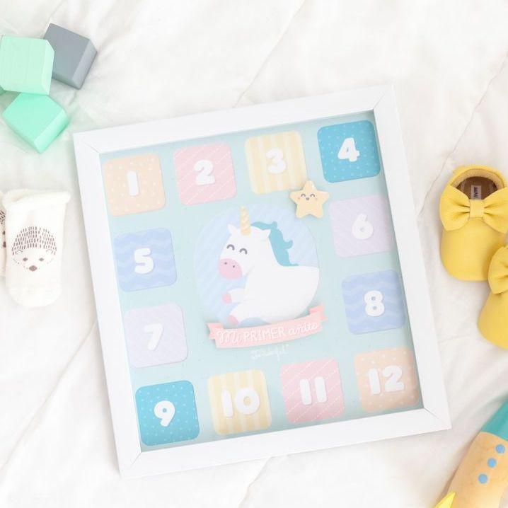 Marco de Fotos Bebé - Mi Primer Añito - Funky Confetti