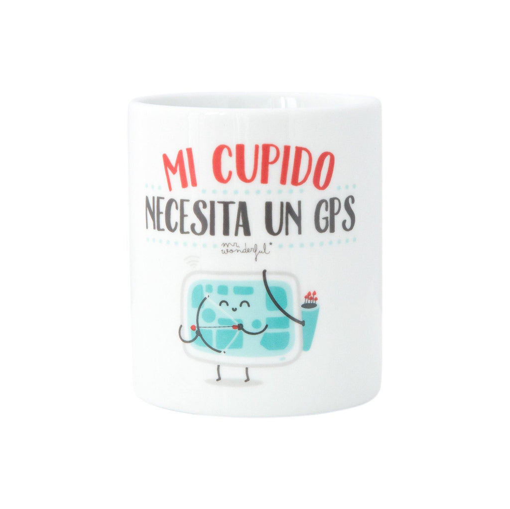 Taza (Mug) "Mi Cupido Necesita un GPS" - Funky Confetti