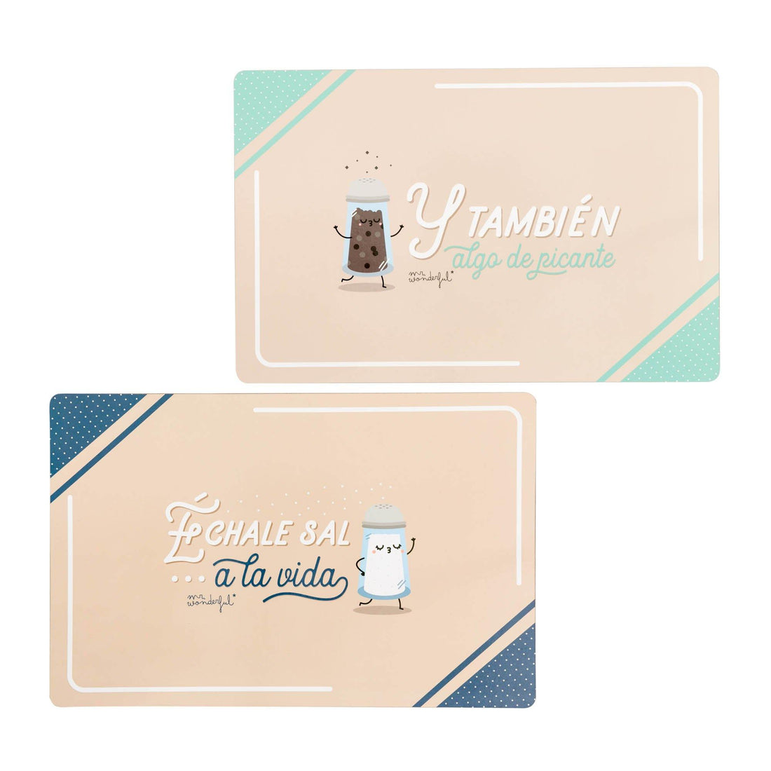 Set de 2 Manteles (Placemats) - Échale Sal a la Vida - Funky Confetti