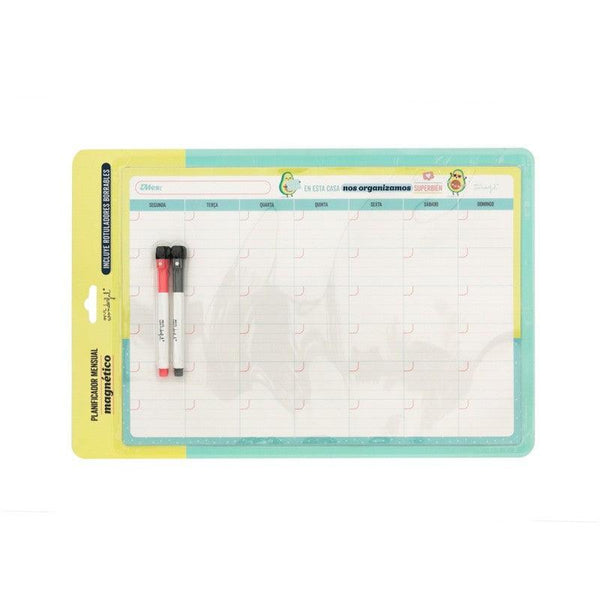 Pizarra Magnética con Planificador Mensual (Magnetic Dry Erase Calendar) - Funky Confetti
