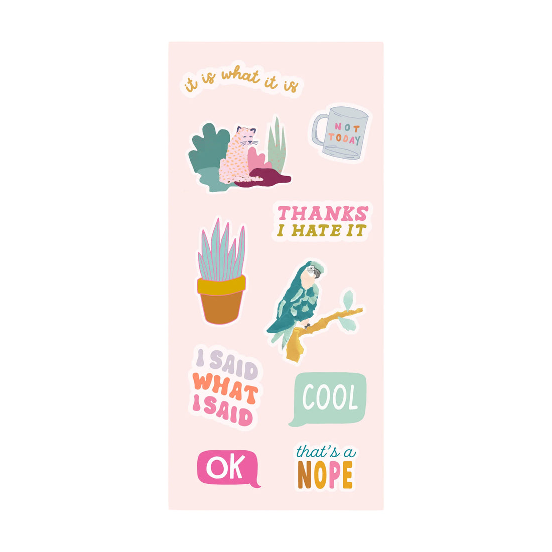 Colorful sweary sticker booklet with 300+ sassy designs from Funky Confetti