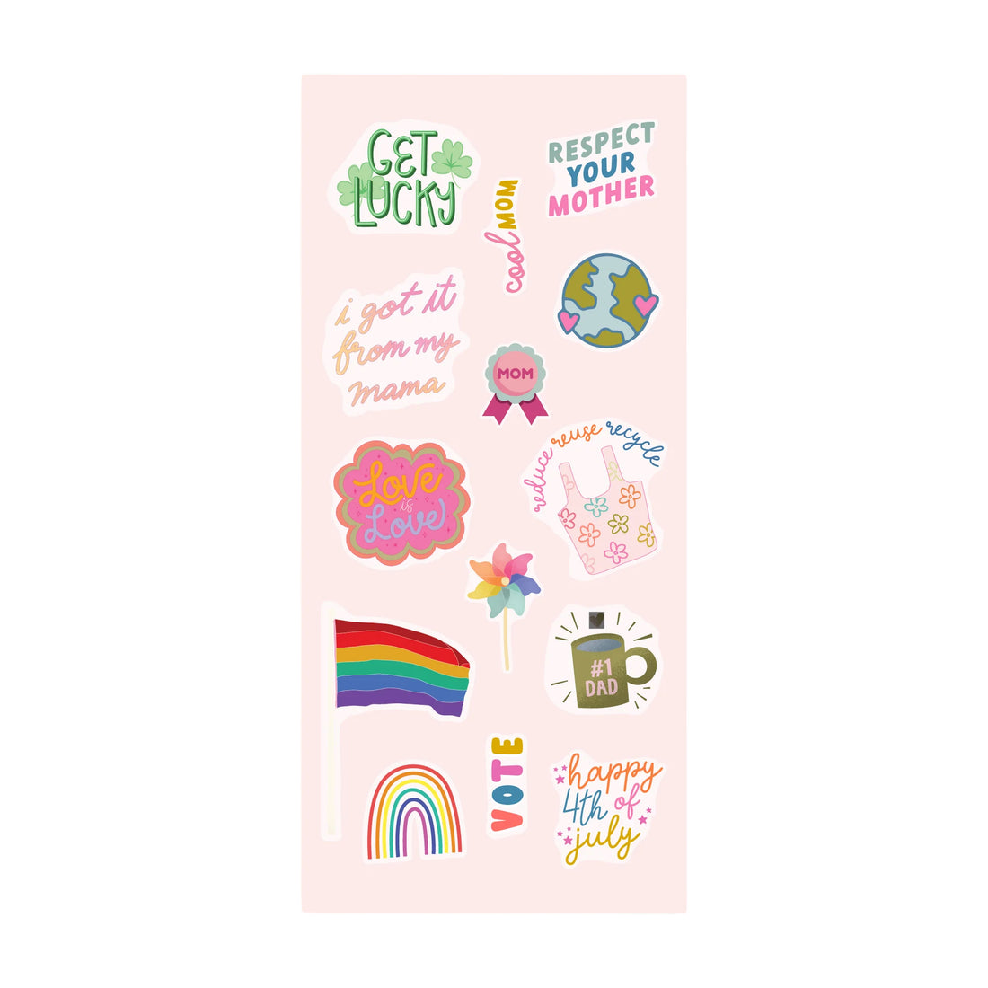 Colorful sweary sticker booklet with 300+ sassy designs from Funky Confetti